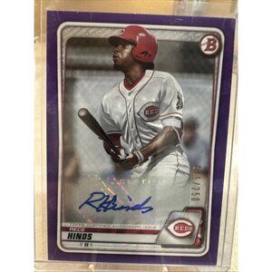 2020 Bowman  Prospects Autographs Rece Hinds #PA-RH Purple 145/250 (AU, RC) Auto